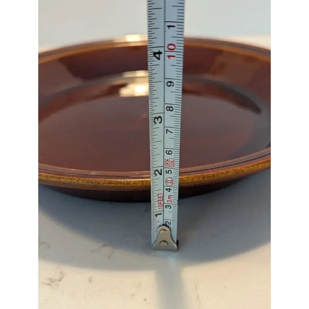 Vtg. 80's Ceramic Apple Pie Baking Dish Plate & Lid Americana Holidays Country